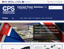 Tablet Screenshot of cps-generators.com